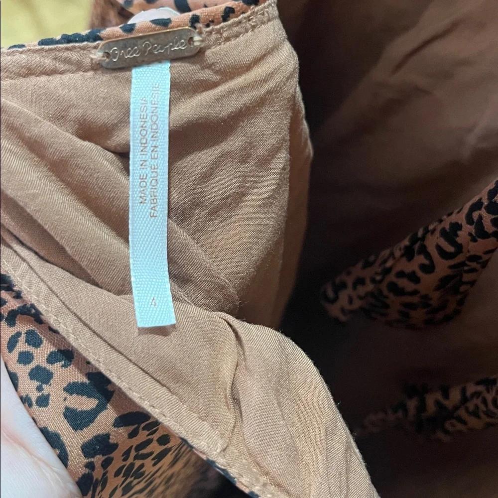 Free people loveless leopard backless midi silky dress NWOT sz 4 - Picture 6 of 7